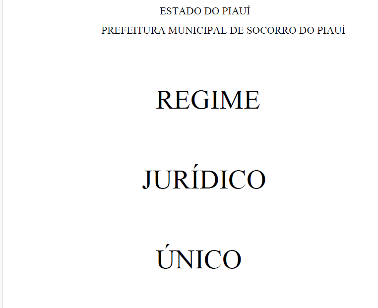 REGIME JURIDICO UNICO